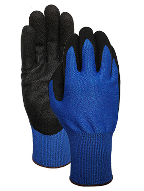 CUT 5 Blue HPPE with Nitrile sandy finish glove