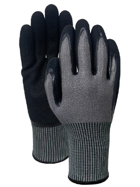 CUT 5 Gray speckled with nitrile sandy finish glove (Double dip)