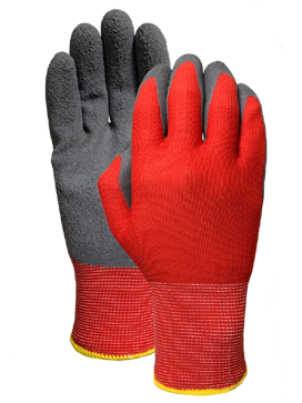 Polyester with Latex crinkled finish glove
