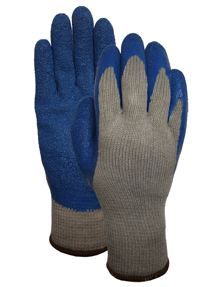 Polycotton with latex crinkled finish(Thumb dip) Glove