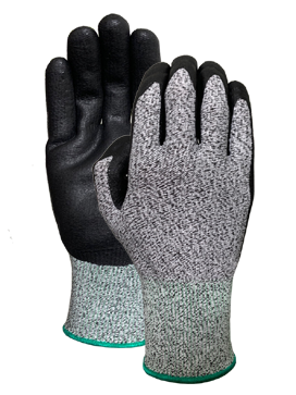 CUT 3 black speckled with nitrile foam coating glove