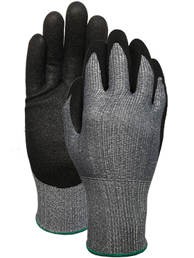 CUT 3 Gray double with Nitrile sandy finish glove