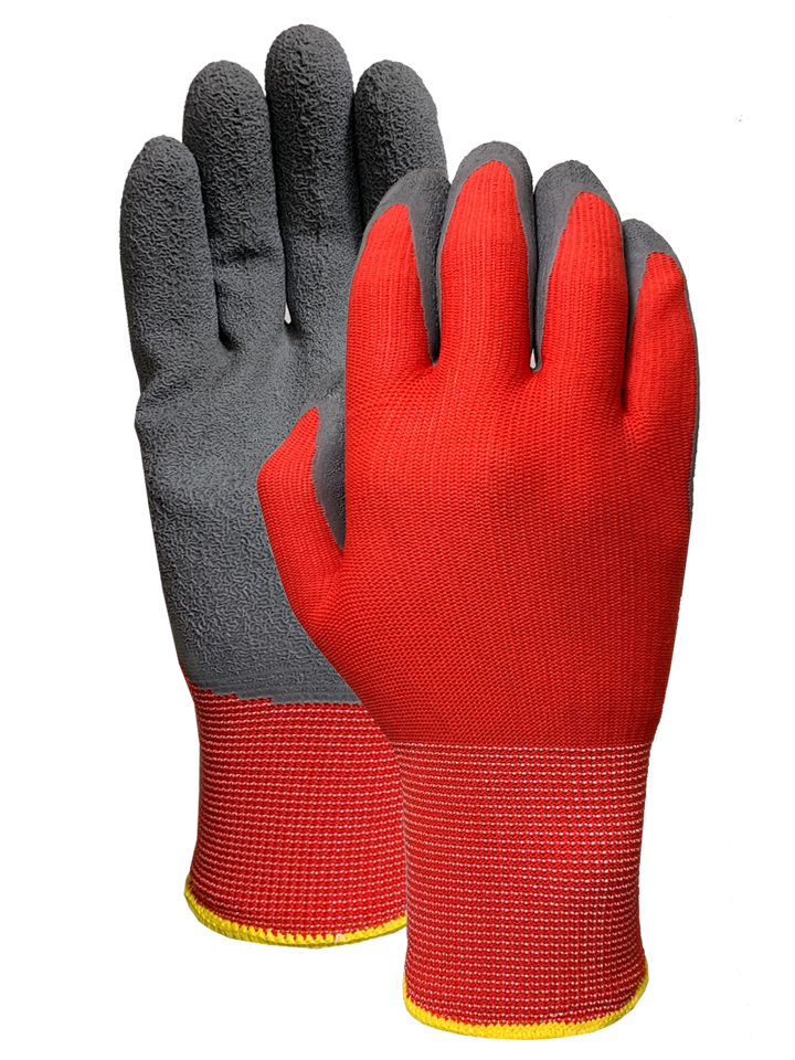 Polyester with Latex crinkled finish glove