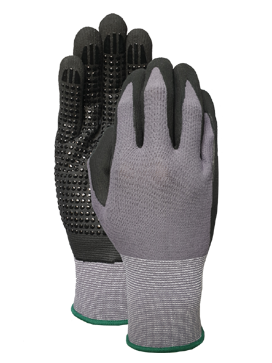 Nylon with nitrile micro finish dot glove