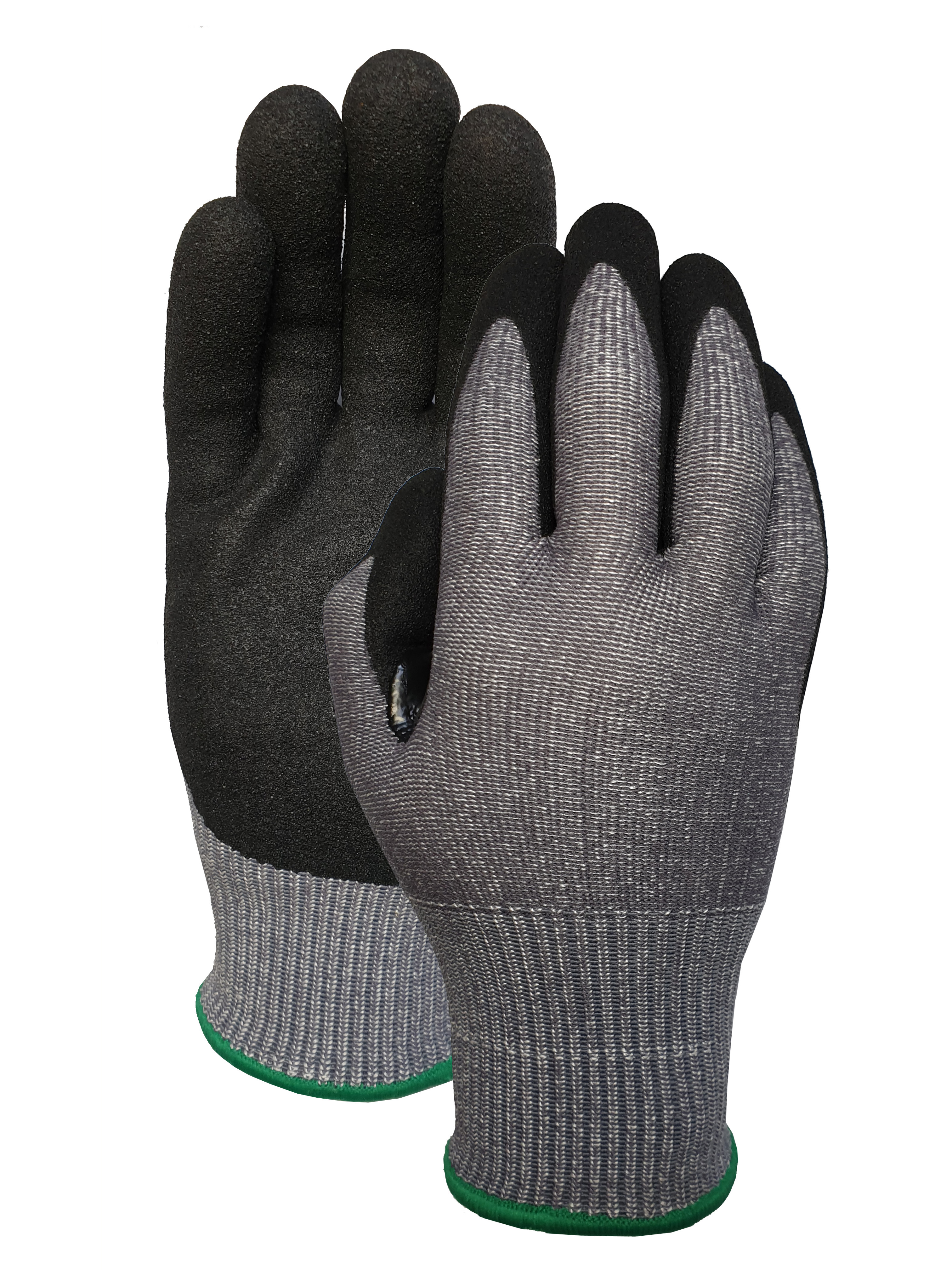 CUT 3 Double knitting with Nitrile sandy finish reinforced patch glove