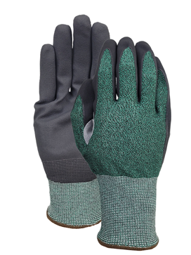 CUT3 Green liner with black nitrile foam (reinforcement patch) glove