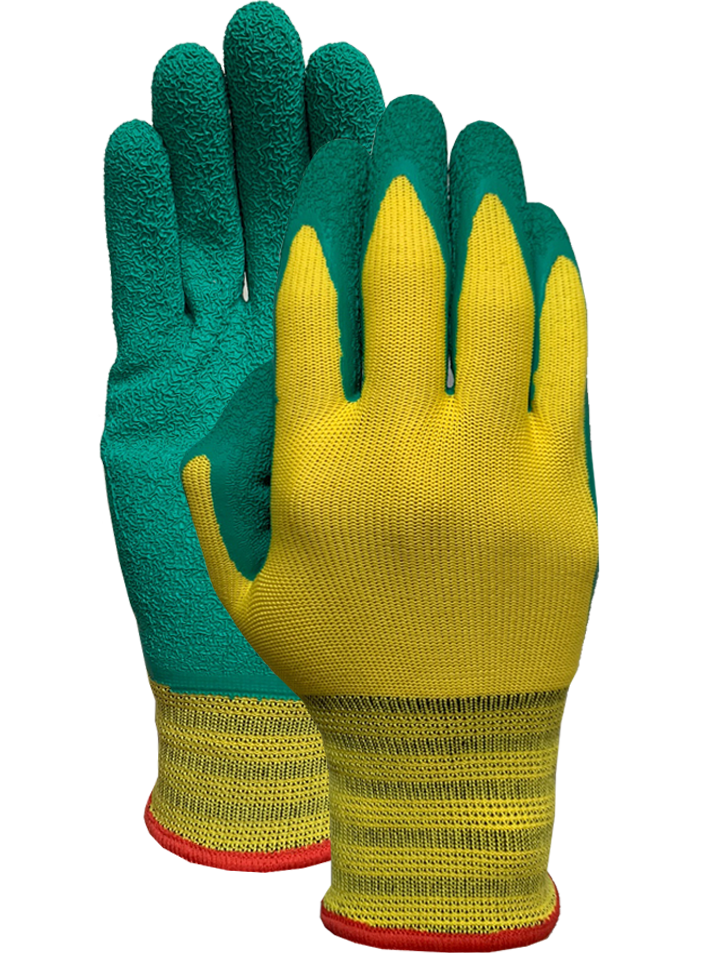Polyester Latex crinkled finish glove